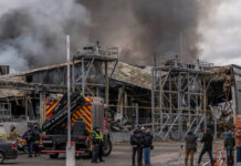 Russian missile and drone attacks kill 4 in Ukraine as Zelenskyy pleads for air defense 
			
				                                Smoke billows from a warehouse that caught fire following a Russian attack on Saturday in Kyiv, Ukraine.
                                 AP Photo