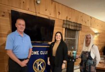 
			
				                                From left: installing officer and past Pennsylvania Kiwanis Governor Mike Coolbaugh, Lt. Gov. Morgan Coolbaugh, and past Lt. Gov. Debby Chrisman.
                                 Submitted Photo

			
		