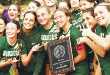 
			
				                                The Wyoming Area girls pose with their District 2 Class 2A championship plaque after defeating Mid Valley 3-1 Saturday.
                                 Fred Adams | For Times Leader

			
		