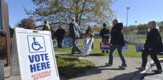 
			
				                                Voters arrive at the Kingston Recreation Center on Tuesday.
                                 Mark Moran | For Times Leader

			
		