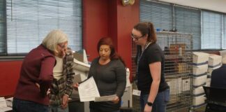 
			
				                                Luzerne County election officials review a ballot during Wednesday’s post-election adjudication. From left: county Election Board Chairwoman Christine Boyle, Board member Daniel Schramm, Board Vice Chairwoman Alyssa Fusaro and Election Director Emily Cook.
                                 Jennifer Learn-Andes | Times Leader

			
		