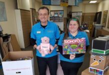 
			
				                                For the 21st consecutive year, The UPS Store at the Midway Shopping Center, Wyoming, is a Toys for Tots drop-off point for the annual US Marine Corps Reserve drive for toy donations. John Minetola, owner, estimates that his store collected over $2,500 worth of toys in 2024. The deadline for this year is Friday, Dec. 19. In addition to accepting a new, unwrapped toy donation, The UPS Store in Wyoming will accept checks made payable to ‘Marine Corps Toys for Tots.’ From left: John Minetola, UPS Store owner, and Lauren Geier, sales associate.
                                 Submitted Photo

			
		