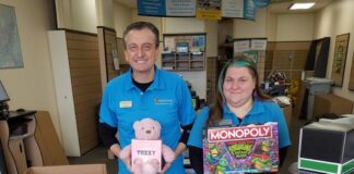
			
				                                For the 21st consecutive year, The UPS Store at the Midway Shopping Center, Wyoming, is a Toys for Tots drop-off point for the annual US Marine Corps Reserve drive for toy donations. John Minetola, owner, estimates that his store collected over $2,500 worth of toys in 2024. The deadline for this year is Friday, Dec. 19. In addition to accepting a new, unwrapped toy donation, The UPS Store in Wyoming will accept checks made payable to ‘Marine Corps Toys for Tots.’ From left: John Minetola, UPS Store owner, and Lauren Geier, sales associate.
                                 Submitted Photo

			
		