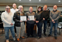 Wyoming Borough marks 140th anniversary
During the December and final council meeting of 2025, the Borough of Wyoming was recognized by PA State Rep. Brenda Pugh on its 140th anniversary. Also recognized was outgoing councilman John Lipsky by borough officials. Shown are council officials, left to right: Joseph Scaltz, Russel Herron, Lipsky, Michael Baloga, borough president, Pugh, Robert Borzell, Joseph Dominick, borough mayor.
Tony Callaio | For Sunday Dispatch