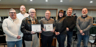 
			
				                                During the December and final council meeting of 2025, the Borough of Wyoming was recognized by PA State Rep. Brenda Pugh on its 140th anniversary. Also recognized was outgoing councilman John Lipsky by borough officials. Shown are council officials, left to right: Joseph Scaltz, Russel Herron, Lipsky, Michael Baloga, borough president, Pugh, Robert Borzell, Joseph Dominick, borough mayor.
                                 Tony Callaio | For Sunday Dispatch

			
		