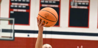 
			
				                                Lili Hintze (21) is on her way to scoring two of her 15 first-half points against Crestwood at home.
                                 Tony Callaio | For Times Leader

			
		