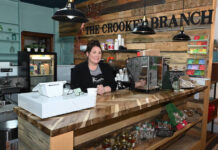 
			
				                                The Crooked Branch Gift Shop, owned by Angie Roback, shown, now serves coffees, teas, espresso, lattes, desserts, and more six days a week at 202 Luzerne Ave., West Pittston.
                                 Tony Callaio | For Sunday Dispatch

			
		