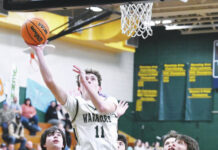
			
				                                Wyoming Areas Drew Keating (11) scoops up one of his game-high 12 rebounds and scores against Holy Redeemer.
                                 Tony Callaio | For Times Leader

			
		