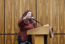 
			
				                                Republican Alyssa Fusaro, shown at this weeks Luzerne County Council meeting, outlined concerns she encountered as a county Election Board member in a report to council Thursday.
                                 Jennifer Learn-Andes | Times Leader

			
		