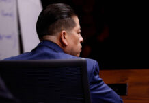
			
				                                Former Uvalde school district police officer Adrian Gonzales listens to closing statements on the 11th day of his trial at the Nueces County Courthouse on Wednesday in Corpus Christi, Texas.
                                 The San Antonio Express-News via AP, Pool

			
		