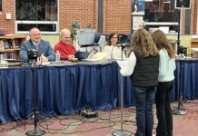 Students share appreciation with Pittston Area School Board
Assistant Superintendent John Haas, Board President Frank Serino, and Board Secretary Dawn Licata listen to student presenters.
Sydney Allabaugh | Sunday Dispatch