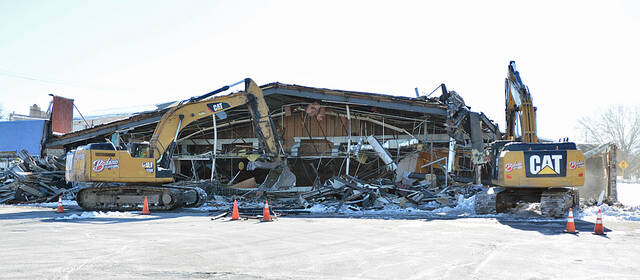 <p>Heavy equipment was brought in to take down the long-standing supermarket to make way for a future four-story parkade with housing, retail, and a grocery store.</p>
<p>Tony Callaio | For Sunday Dispatch</p>