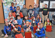
			
				                                Winners of the Dr. Seuss contest at the Wyoming Area Primary Center, are, from left, first row: first grade students, Raelynn Havard, Sebastian Lora Valdez, Lucy Rosario, and John DeCavage. Second row: second grade students, Alyvia Forsythe, Ben Nayavich, Riley Scott, Bless Dawson, Mia Gutowski, and Susan Soska. Third row: third grade students, Makayla Taylor, Katherine Forsey, Annalyse Towns, Cole Turner, Lucille Lewis, and Liam Costigan. Also participating were first grade students, Danyerlee Mendoza, Mark Reese, and Natalia S.
                                 Tony Callaio | For Sunday Dispatch

			
		