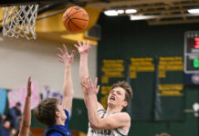 
			
				                                Wyoming Area junior Luke Kopetchny (3) tosses in a 2-point as he is surrounded by a host of Valley View Cougars at Wyoming Area on Feb. 24.
                                 Tony Callaio file photo | For Times Leader

			
		