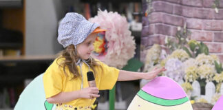 
			
				                                Lena Keeler from Miss Sandy and Anns class checks the Easter Eggs in the Easter Rabbit play on Wednesday, March 25, at the Wyoming Area Intermediate Center, West Pittston, during the Tiny Learners Learning Center Spring Show 2026 program.
                                 Tony Callaio | For Sunday Dispatch

			
		