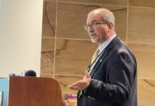 Bi-County Airport Board retains firm to conduct national search for new director
Stephen Mykulyn, interim executive director at the Wilkes-Barre/Scranton International Airport, gives his report at Fridays board meeting.
Bill O’Boyle | Sunday Dispatch