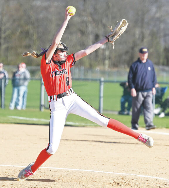 <p>Tunkhannock freshman Michaela Howell struck out 15 in the victory against Pittston Area.</p>
<p>Tony Callaio | For Times Leader</p>