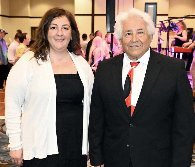 <p>Incoming Victory Sports President Anna Gallo stands along side outgoing president and founder, Fred DeSanto.</p>
<p>Tony Callaio | For Sunday Dispatch</p>