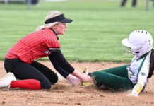 
			
				                                Holy Redeemers shortstop Covington Lehman tags out Wyoming Areas Allison Layland trying to steal in the fourth inning.
                                 Tony Callaio | For Times Leader

			
		