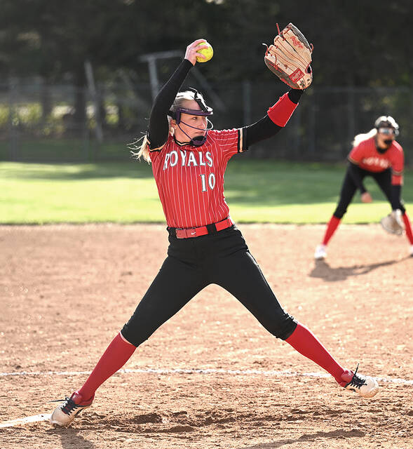 <p>Holy Redeemer freshman pitcher Ava Thomas took the win on the road against Wyoming Area.</p>
<p>Tony Callaio | For Times Leader</p>