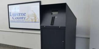 
			
				                                Luzerne Countys mail ballot drop box in Wilkes-Barre, shown here, and one in Hazleton will be activated this week because primary election mail ballots were sent Monday to approximately 21,000 voters who requested them.
                                 File photo

			
		