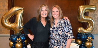 
			
				                                Current Cookier Corner owner Toni Tabone, right, stands with founder Donna Brenner, left, during the preschools 45th anniversary party at Fox Hill Country Club on Saturday, April 25.
                                 Tony Callaio | For Sunday Dispatch

			
		