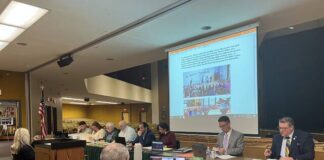 
			
				                                Wyoming Area Superintendent Jon Pollard reads his report at Tuesdays school board meeting.
                                 Sydney Allabaugh | Times Leader

			
		