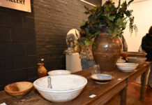 
			
				                                Pottery artist Paul DeLuca displayed bowls, mugs, vases, and more during his showing at Art e Fekts Gallery on Friday evening.
                                 Tony Callaio | For Sunday Dispatch

			
		