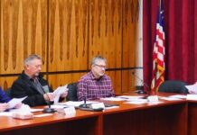 
			
				                                Luzerne County Planning Commission members review documents Thursday before voting to recommend a proposed data center zoning amendment to County Council for its consideration. From left: David Wychock, William F. Kane, Frank Sindaco, and Peter P. Mikitish.
                                 Jennifer Learn-Andes | Times Leader

			
		