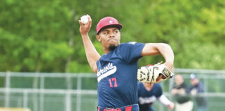 
			
				                                Pittston Area starter Elijah Barr pitched a complete game as the Patriots advanced to the District 2 Class 5A championship game.
                                 Tony Callaio | For Times Leader

			
		