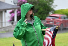 Scouts replace flags at veterans’ graves in Avoca
Nadene Harmer scans the cemetery to see where she needs to place new flags at a veterans grave.
Tony Callaio | For Sunday Dispatch
