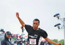 
			
				                                Wyoming Valley Wests Raheem Blanton had the best long jump distance Friday and the fastest 100-meter dash time Saturday among all Unified Champion Schools competitors in Shippensburg.
                                 Nick Cammarota | Courtesy Special Olympics Pennsylvania

			
		