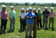 
			
				                                Luzerne County Council Chairman Jimmy Sabatino discusses a $12.5 million project at the county-owned Wyoming Valley Airport during Tuesdays groundbreaking.
                                 Jennifer Learn-Andes | Times Leader

			
		