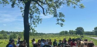 
			
				                                Wyoming Areas Maureen Pikas and her ninth-grade classroom recently visited the Gettysburg Battlefield.
                                 Submitted photo

			
		