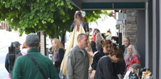 
			
				                                The chilly temperatures and chance of rain did not stop people from attending the City of Pittstons 2nd Friday Art Walk in May.
                                 Tony Callaio file photo | For Sunday Dispatch

			
		