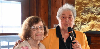 
			
				                                Jean Anne Linskey, left, was named Pittston Memorial Librarys 2025 Jean Yates Award winner. The award was presented to her by her longtime friend, Maria Capolarella, during a luncheon at The Refinery in Pittston on Sunday, May 31.
                                 Tony Callaio | For Sunday Dispatch

			
		