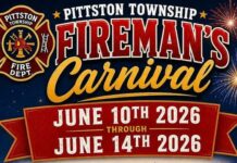 Pittston Twp. Fireman’s Carnival starts this week
The Pittston Firemans Carnival is set for June 10-14.
Submitted Artwork