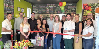 
			
				                                Family, friends, and City of Pittston officials gathered for the ribbon-cutting ceremony at Angys Tropical Juice Bar, 14 Market St., Pittston, with Angy herself cutting the ribbon.
                                 Tony Callaio | For Sunday Dispatch

			
		