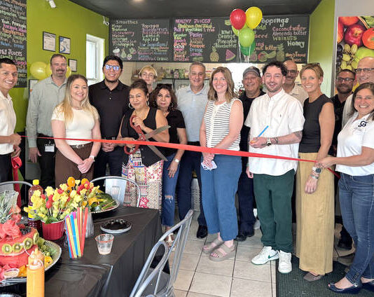 
			
				                                Family, friends, and City of Pittston officials gathered for the ribbon-cutting ceremony at Angys Tropical Juice Bar, 14 Market St., Pittston, with Angy herself cutting the ribbon.
                                 Tony Callaio | For Sunday Dispatch

			
		