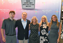 Greater Pittston Area well-represented in Luzerne County Sports Hall of Fame Class of 2026
Bree Bednarski, Wyoming, was one of the 10 inductees into the Luzerne County Sports Hall of Fame on Sunday, June 7, at Mohegan Pennsylvania. She is shown with her immediate family, from left: Bret, Joe, Bree, Lyn, and Drew Bednarski. Tony Callaio | For Sunday Dispatch
Tony Callaio | For Sunday Dispatch