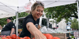 
			
				                                This years Wilkes-Barre Farmers Market season will officially open at 10 a.m. Thursday<ins>, June 18,</ins> on Public Square. Live entertainment will be provided by Leighann & Company from noon to 2 p.m., and the market will close at 3 p.m. This years vendors include a variety of farm stands, food trucks, nonprofits, and more. Shown: Amanda Banta stocks tomatoes at the Rowlands Pennsylvania Produce stand on the opening day of last years Wilkes-Barre Farmers Market.
                                 Elizabeth Baumeister | Times Leader File Photo

			
		