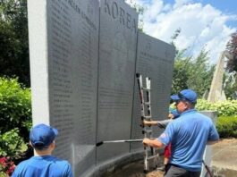 
			
				                                Monuments on the Luzerne County Courthouse south lawn have been cleaned using a $3,150 allocation from the countys Marcellus Shale natural-gas recreation funding.
                                 Submitted photo

			
		