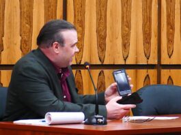 
			
				                                Luzerne County Acting Correctional Services Division Head Stanley Fiedorczyk speaks to councils Correctional Services Committee in May about a mobile phone app staff will be using to track inmates. 
                                 File photo

			
		