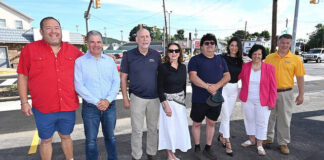 
			
				                                State, county, and borough officials gathered on Friday to review the latest $3.4 million sewer separation project in the Borough of West Pittston. From left: Ian Stephenson, council; John Kerns, council; Kurt Van Duzer, Reilly Associates; Ellen Quinn, council; Michael Bugelholl, council; Ariane Pupali, council; Toni Valenti, council; State Rep. Jim Haddock.
                                 Tony Callaio | For Sunday Dispatch

			
		