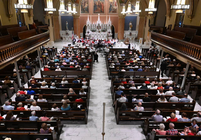 <p>St. John the Evangelist Church in Pittston was nearly filled to capacity for the annual Independence Day Concert on Monday, June 28.</p>
<p>Tony Callaio | For Sunday Dispatch</p>