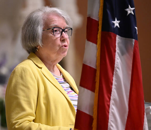 <p>Sr. Mary Ann Cody, IHM, read Psalm 33 during the Independence Day Concert at St. John the Evangelist Church.</p>
<p>Tony Callaio | For Sunday Dispatch</p>
