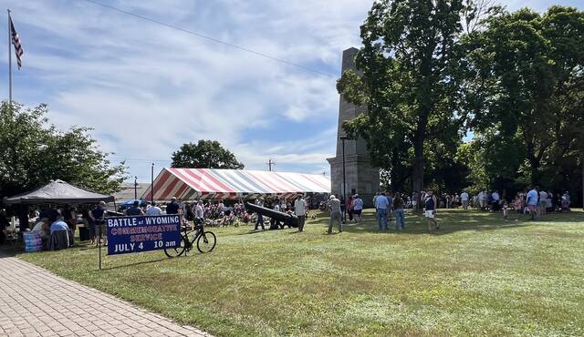 <p>Hundreds came out to honor and remember their local history during the 148th annual commemorative service for the battle and massacre of Wyoming, held Saturday at the Wyoming Monument. The event featured speakers, music, tributes, and more, spanning a collaboration among dozens of area groups and nonprofits.</p>
<p>Marcella Kester | For Sunday Dispatch</p>